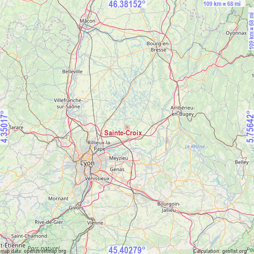 Sainte-Croix on map