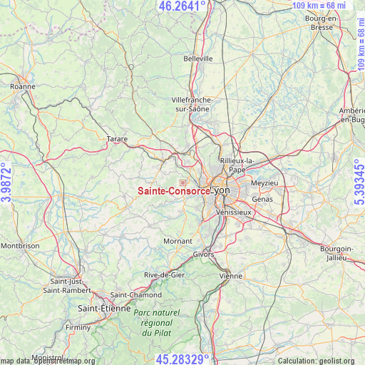 Sainte-Consorce on map