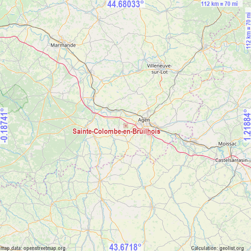 Sainte-Colombe-en-Bruilhois on map