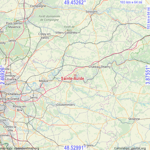 Sainte-Aulde on map
