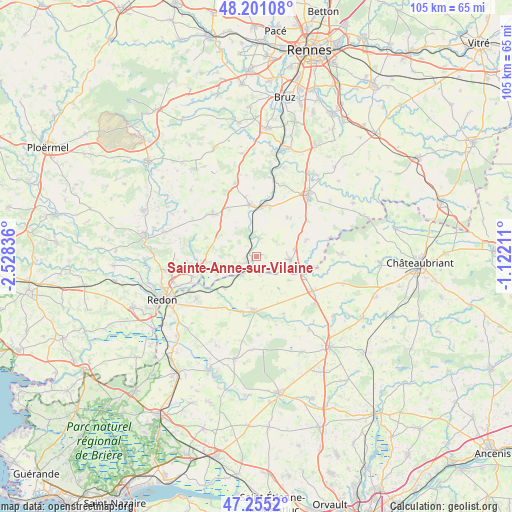 Sainte-Anne-sur-Vilaine on map