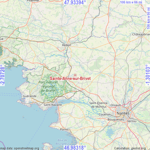 Sainte-Anne-sur-Brivet on map