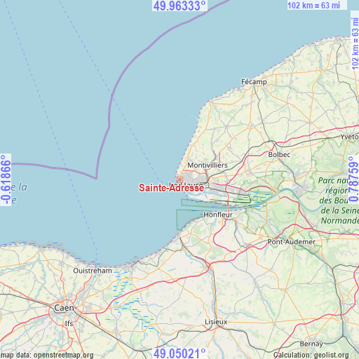 Sainte-Adresse on map