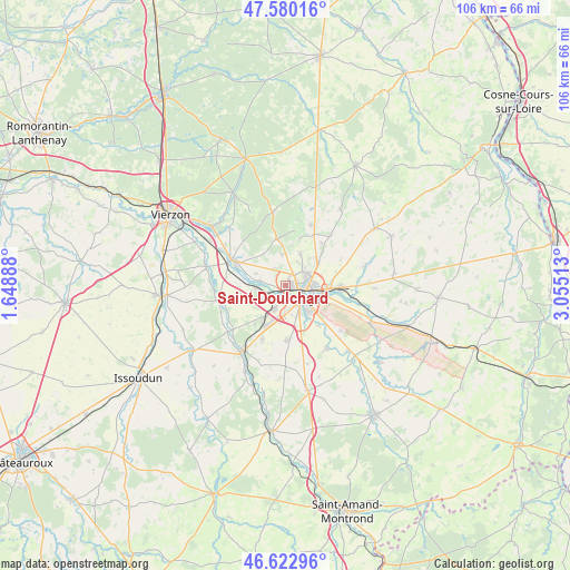 Saint-Doulchard on map