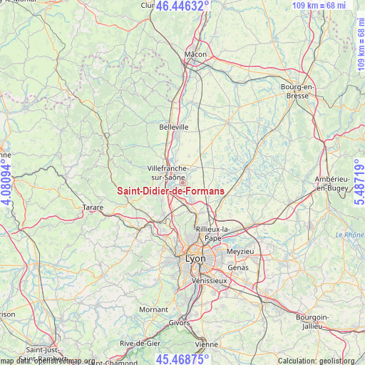 Saint-Didier-de-Formans on map