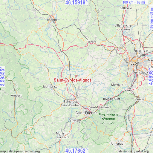 Saint-Cyr-les-Vignes on map
