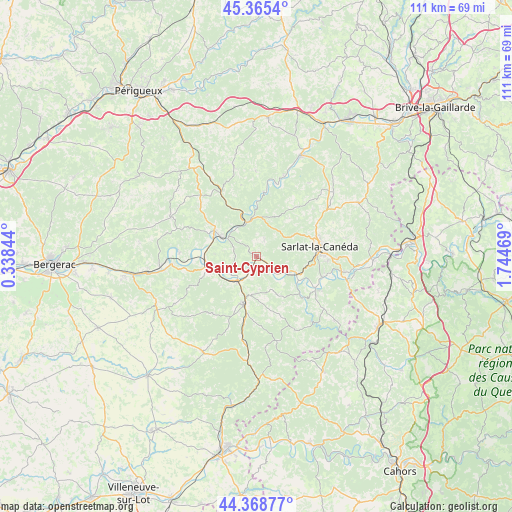 Saint-Cyprien on map