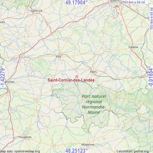 Saint-Cornier-des-Landes on map