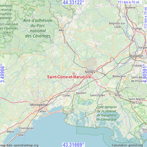 Saint-Côme-et-Maruéjols on map