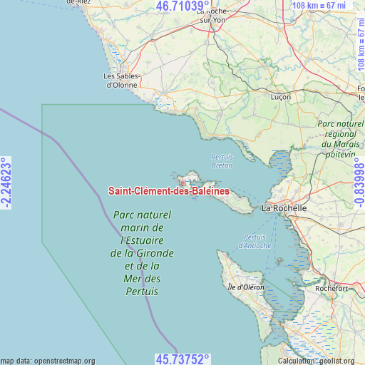 Saint-Clément-des-Baleines on map