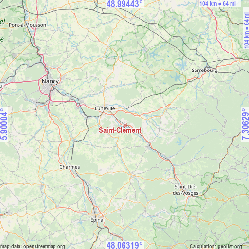Saint-Clément on map