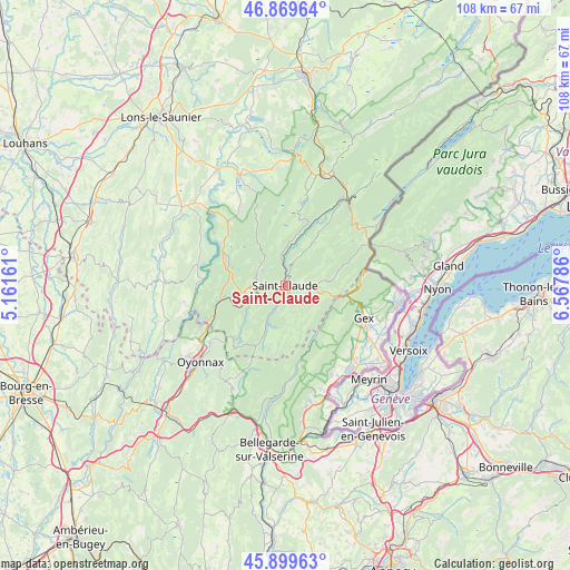 Saint-Claude on map