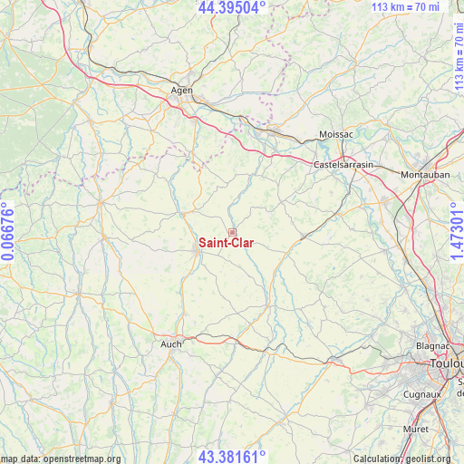 Saint-Clar on map