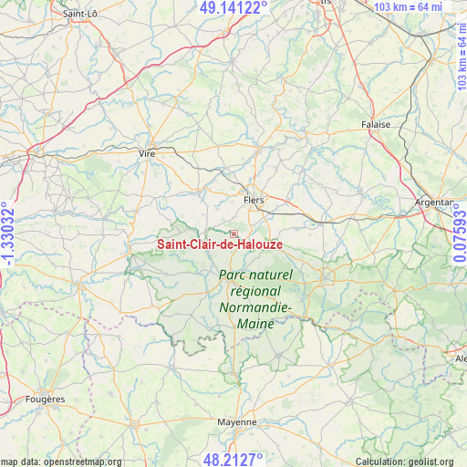 Saint-Clair-de-Halouze on map