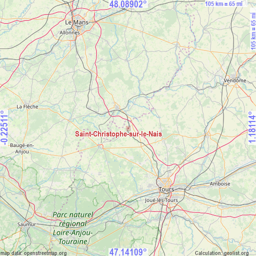 Saint-Christophe-sur-le-Nais on map