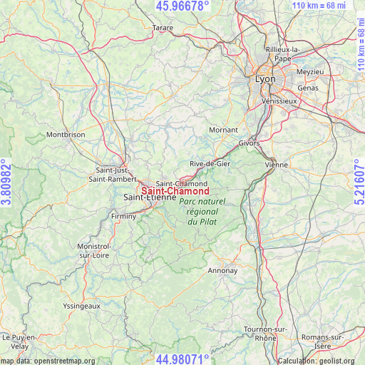 Saint-Chamond on map