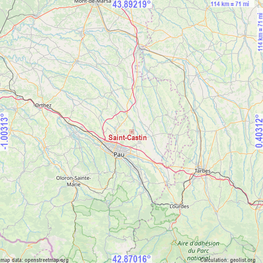 Saint-Castin on map