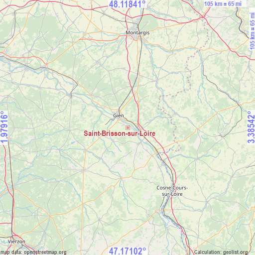 Saint-Brisson-sur-Loire on map