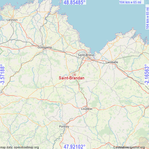 Saint-Brandan on map