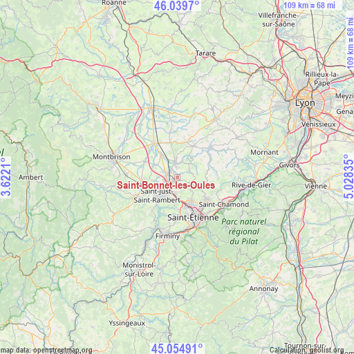 Saint-Bonnet-les-Oules on map