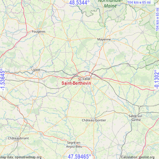 Saint-Berthevin on map