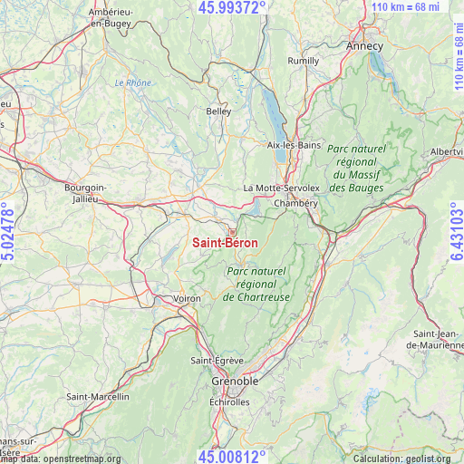 Saint-Béron on map