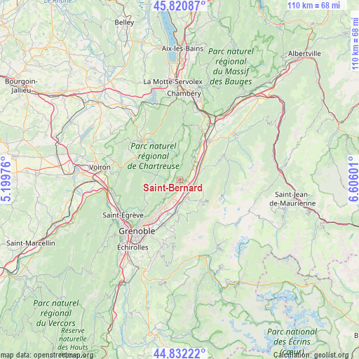 Saint-Bernard on map