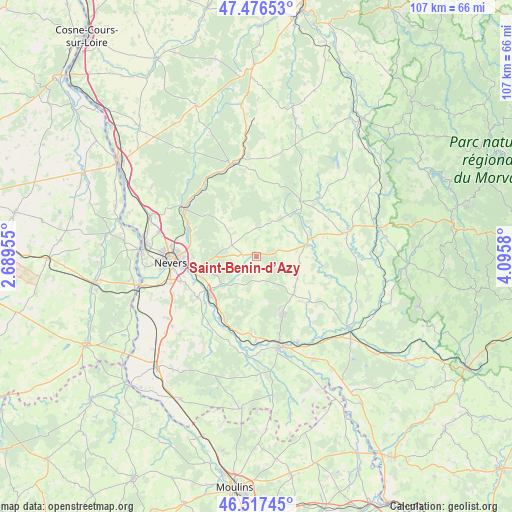 Saint-Benin-d’Azy on map