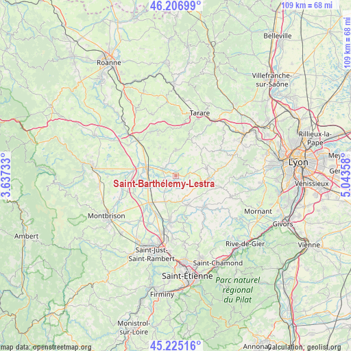 Saint-Barthélemy-Lestra on map