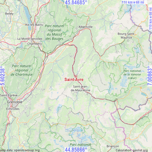 Saint-Avre on map