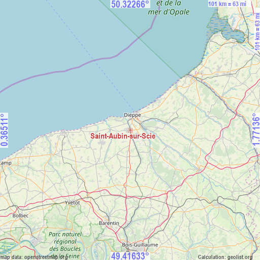 Saint-Aubin-sur-Scie on map