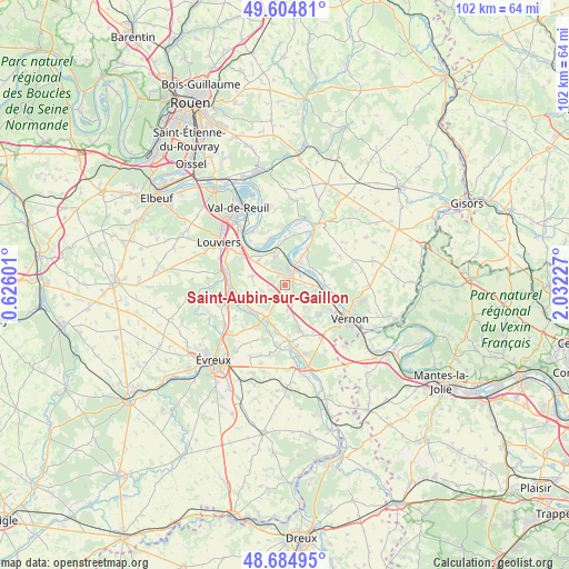 Saint-Aubin-sur-Gaillon on map