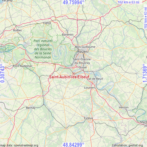 Saint-Aubin-lès-Elbeuf on map