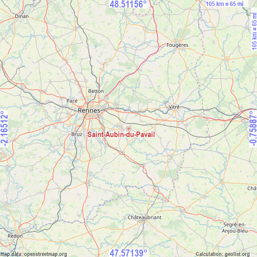 Saint-Aubin-du-Pavail on map