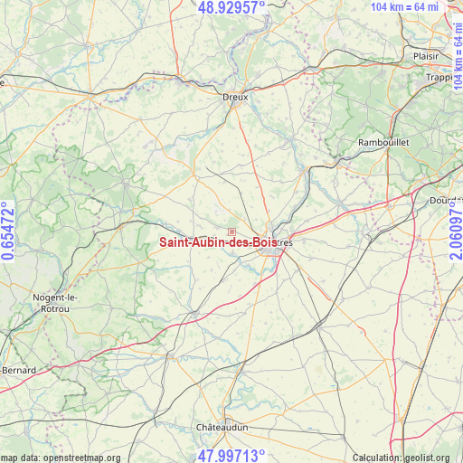 Saint-Aubin-des-Bois on map