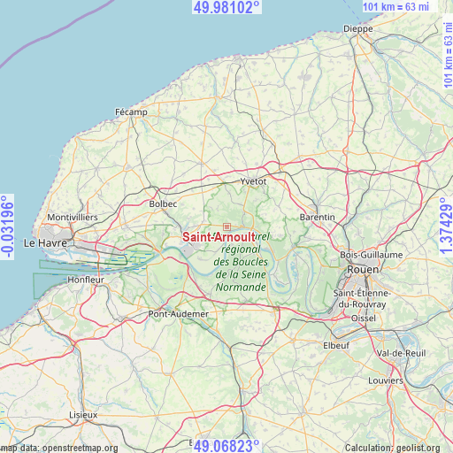 Saint-Arnoult on map