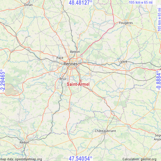 Saint-Armel on map