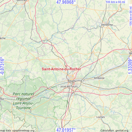 Saint-Antoine-du-Rocher on map