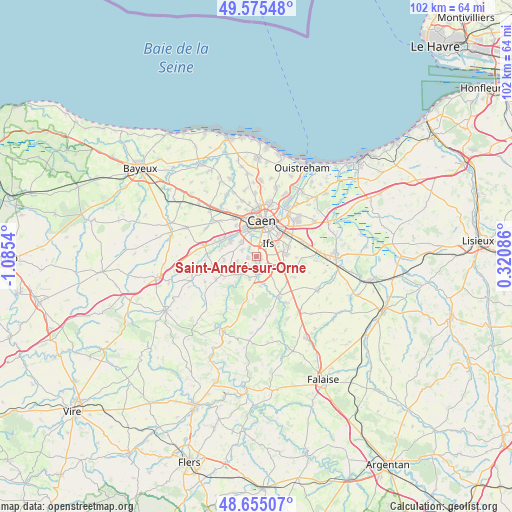 Saint-André-sur-Orne on map