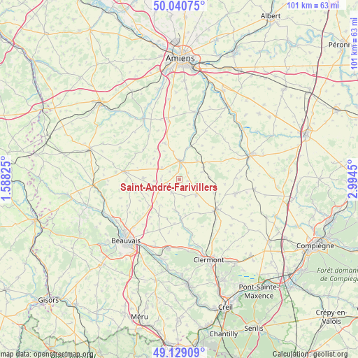 Saint-André-Farivillers on map