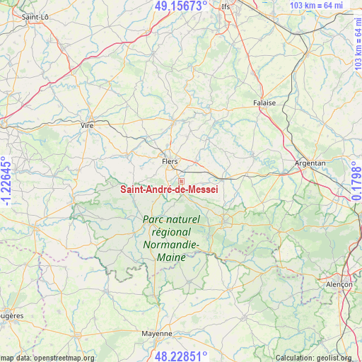 Saint-André-de-Messei on map