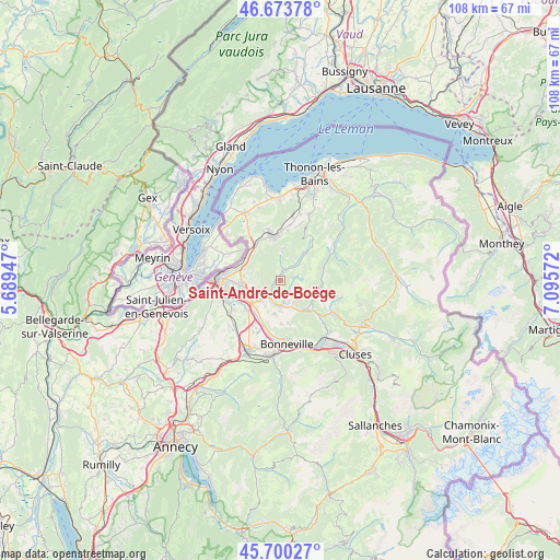 Saint-André-de-Boëge on map