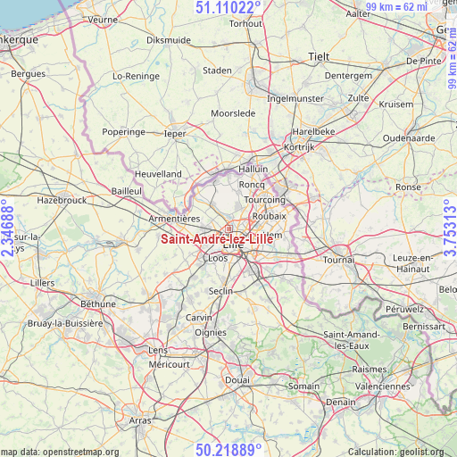 Saint-André-lez-Lille on map