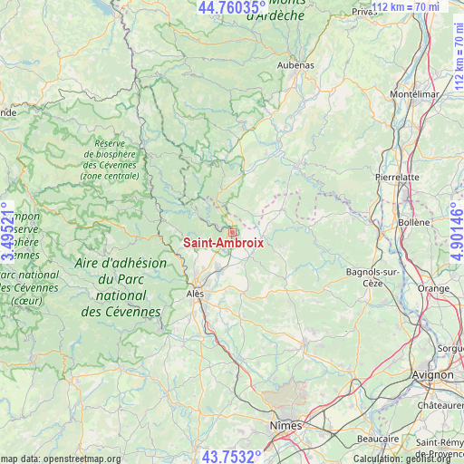 Saint-Ambroix on map