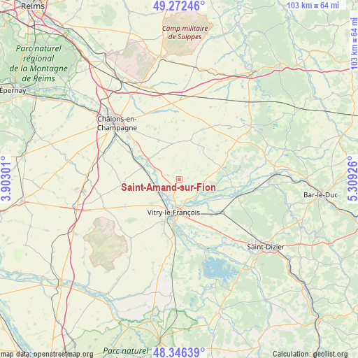 Saint-Amand-sur-Fion on map