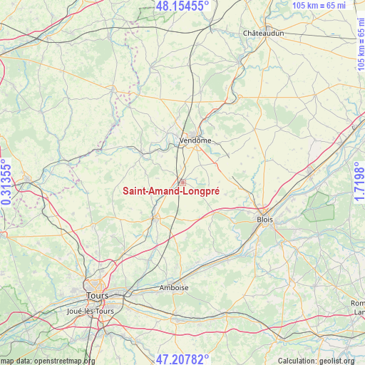 Saint-Amand-Longpré on map
