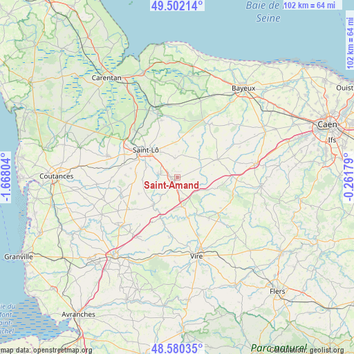 Saint-Amand on map