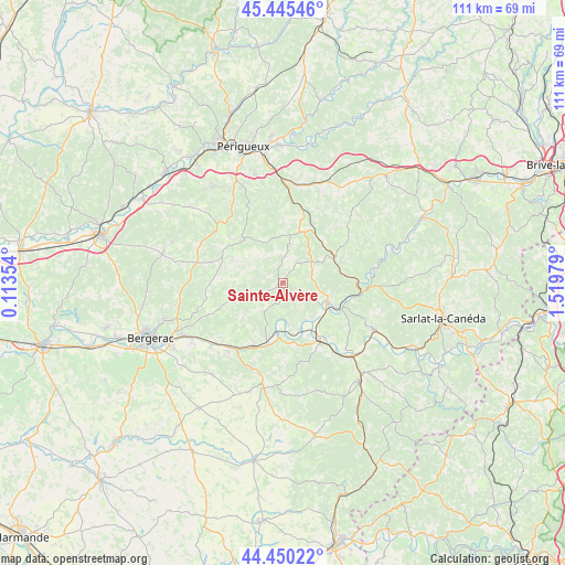 Sainte-Alvère on map