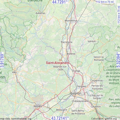 Saint-Alexandre on map