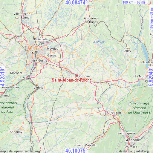 Saint-Alban-de-Roche on map